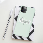 パステルモダンミントハローアンドユー名 iPhone 11Pro MAXケース<br><div class="desc">パステルモダンミントハローアンドユー名</div>