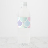パステルモダンラブマーメイドパターン名 ペットボトルラベル (裏面)