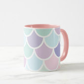 パステルモダンラブマーメイドパターン名 マグカップ (正面右)