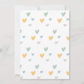 パステルモダンレインボーガールズファースト誕生日 招待状 (裏面)