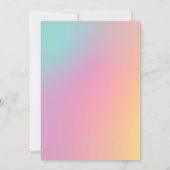 パステルモダンレインボーグラデーション卒業パーティー 招待状 (裏面)