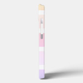 パステルモダンレインボーストライプズモノグラム Case-Mate iPhoneケース (裏面 / 左)