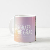 パステルモダンレインボータイポグラフィ卒業写真 コーヒーマグカップ (正面左)