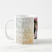 パステルモダンレインボータイポグラフィ卒業 コーヒーマグカップ (左)