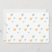 パステルモダンレインボーフォトガールズファースト誕生日 招待状 (裏面)