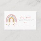 パステルモダンレインボーベビーシャワーおむつラッフル 名刺 (正面)