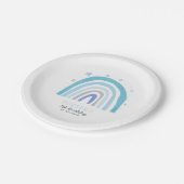 パステルモダンレインボーボーズバースデーパーティー ペーパープレート (アングル)