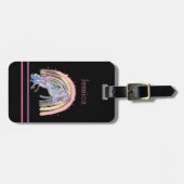 パステルモダンレインボーユニコーン ラゲッジタグ (正面横)