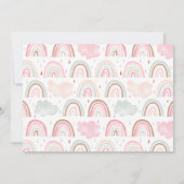 パステルモダンレインボー子供の誕生日パーティー写真 招待状 (裏面)