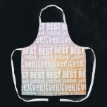 パステルモダンレインボー最高の先生タイポグラフィギフト エプロン<br><div class="desc">パステルモダンレインボー最高の先生タイポグラフィギフト。色の選択で使用可能。</div>
