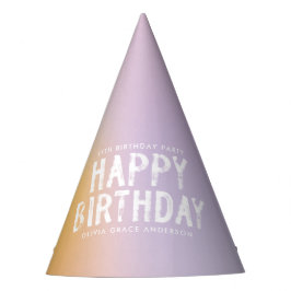 パステルモダンレインレインピンクの誕生日パーティーウォーター パーティーハット