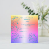 パステルモダン婚約招待状 招待状 (スタンド正面)