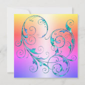 パステルモダン婚約招待状 招待状 (裏面)