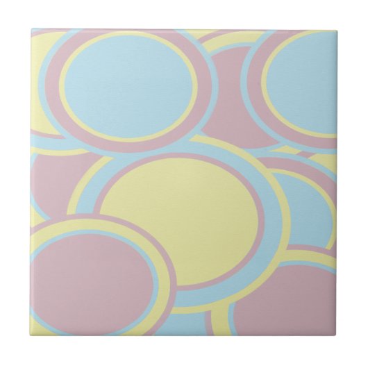 パステルモダン抽象芸術絵画ズ タイル (正面)