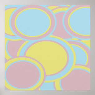 パステルモダン抽象芸術絵画ズ ポスター