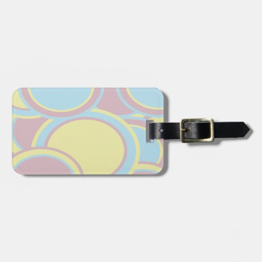 パステルモダン抽象芸術絵画ズ ラゲッジタグ (正面横)