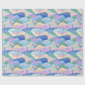 パステルモダン春パッチワーク ラッピングペーパー (フラット)