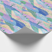 パステルモダン春パッチワーク ラッピングペーパー (角)