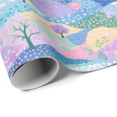 パステルモダン春パッチワーク ラッピングペーパー (ロールコーナー)