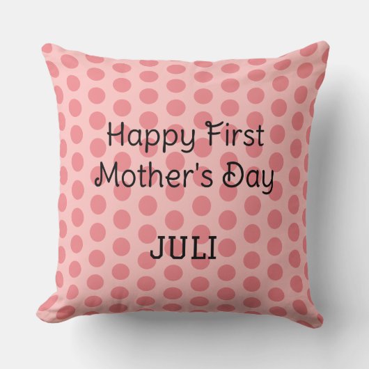 パステルモダン水玉模様シンプルハッピーマザーズデイ クッション (正面)