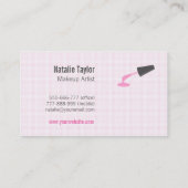 パステルモダン爪、 ネイルポーランドメイクアップアーティストビジネス 名刺 (裏面)