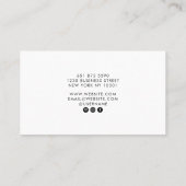 パステルモダン薄紫シンプルプロフェッショナルミニマル 名刺 (裏面)