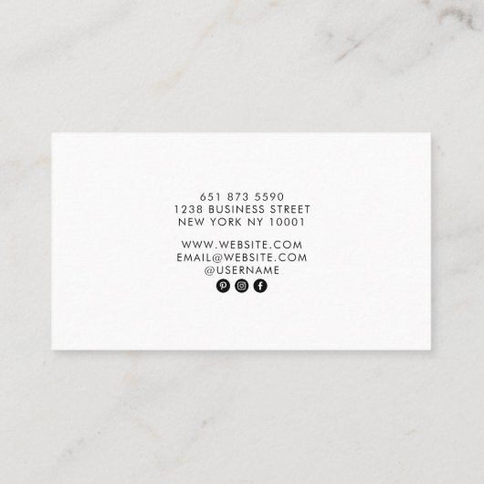 パステルモダン薄紫シンプルプロフェッショナルミニマル 名刺 (裏面)