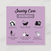 パステルモダン薄紫ジュエリー気にガイドミニマリスト エンクロージャーカード (正面)