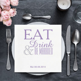 パステルモダン薄紫パープル結婚式の引き出物 スタンダードランチョンナプキン