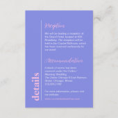 パステルモダン薄紫ブルー結婚ピンクの情報 エンクロージャーカード (正面)