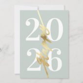 パステルモダン金ゴールドハッピーニューイヤービジネス シーズンカード (正面)