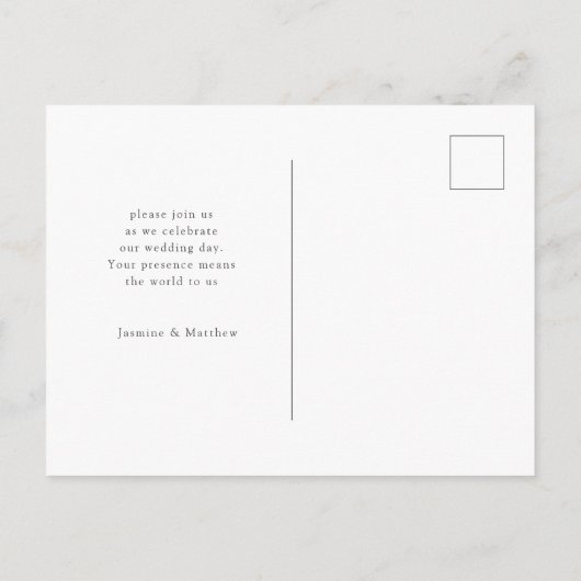 パステルモダン4枚の写真が日付はがきを保存 案内ポストカード (裏面)