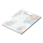 パステルモダン・バブル花嫁の行うべき仕事 ノートパッド (回転)