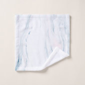 パステルモノグラムのトーンの大理石ストーン バスタオルセット