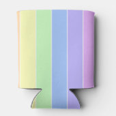 パステルモノグラムのレインボーカラフルストライプズ 缶クーラー (裏面)