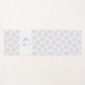 パステルモノグラムのレインボーサンデマンダラアールデコ ヨガマット (正面(横))