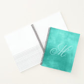 パステルモノグラムファンシーシャイニーターコイズフォイル ノートブック (内部)