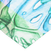 パステルモンステラのヤシの葉の熱帯水色 テーブルクロス (アングル)