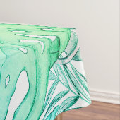 パステルモンステラのヤシの葉の熱帯水色 テーブルクロス (インサイチュ)