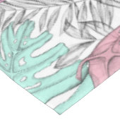 パステルモンステラのヤシの葉の熱帯水色 テーブルクロス (アングル)