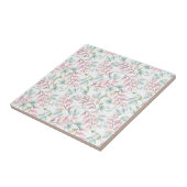 パステルモーブ&セージ踊り葉ズセラミックタイル タイル (側面)