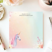 パステルユニコーンの水彩絵の具 オリジナルデザイン ノートパッド