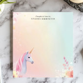 パステルユニコーンの水彩絵の具 オリジナルデザイン ノートパッド
