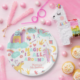 パステルユニコーンの魔法が溢れる誕生日 ペーパープレート