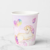 パステルユニコーンアンドバルーン誕生日 紙コップ (裏面)