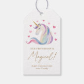 パステルユニコーンキッズバレンタインデー ギフトタグ (正面)