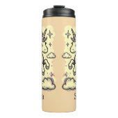 パステルユニコーンスパークルレインボー名前をカスタムする タンブラー (正面)