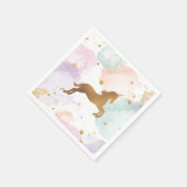 パステルユニコーンバースデーパーティー スタンダードカクテルナプキン (角)