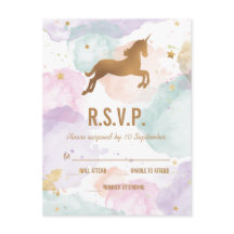 パステルユニコーンバースデーパーティーRSVP