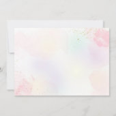 パステルユニコーンフォーエバーマジカル誕生日写真 招待状 (裏面)